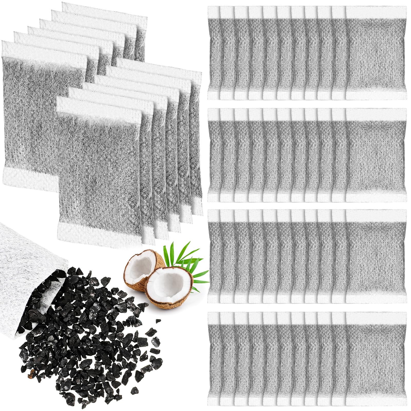 100 Pcs Activated Charcoal Water Filter Coconut Shell Distiller Filters Activ...