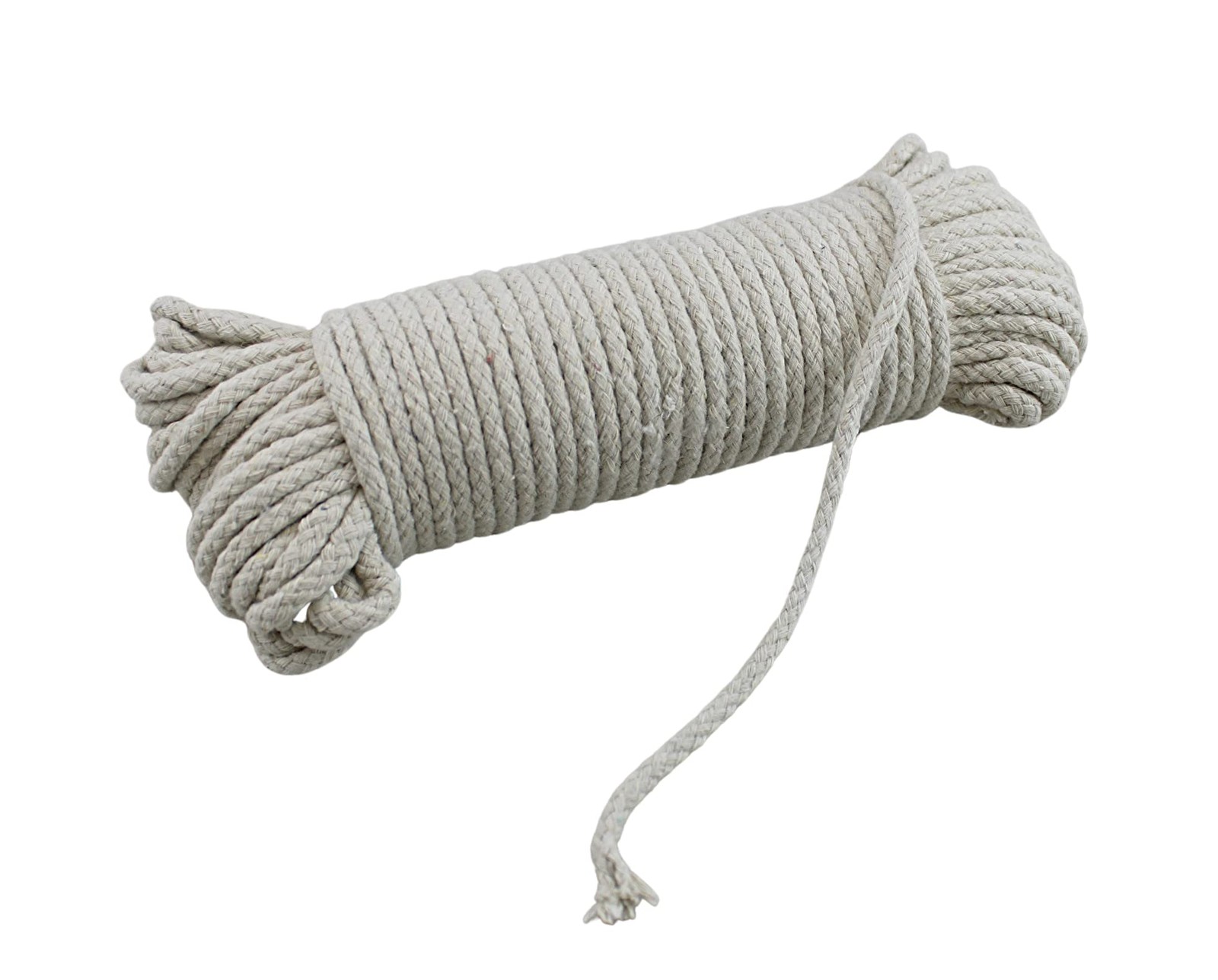 100 Ft Heavy Duty Braided Cotton Rope Clothesline #6 1/4 6 mm Multi Purpose *