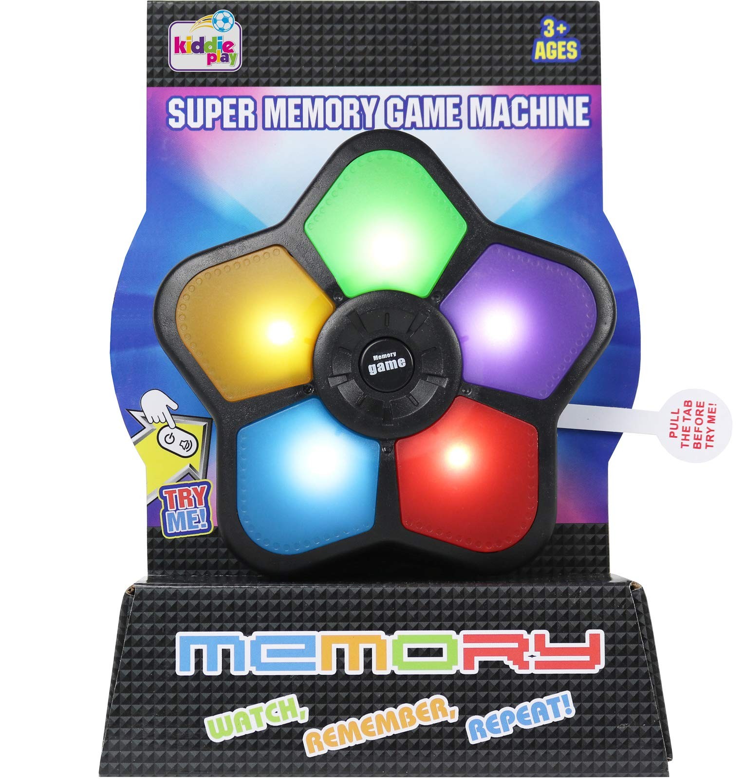 Kiddie Play Electronic Memory Game for Kids 3 and Up Repeat Small, Multicolor
