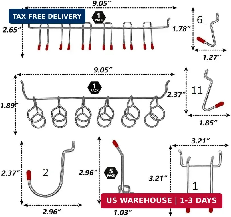 WEN Workbench Pegboard Accessory Kit, 114-Piece (WB114A)