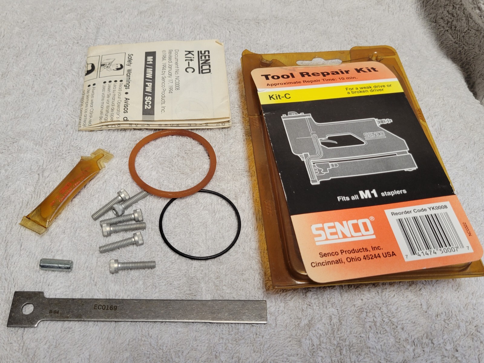 SENCO YK0008 C REPAIR KIT EC0169 DRIVER OEM Fits M1 Stapler - New Old Stock