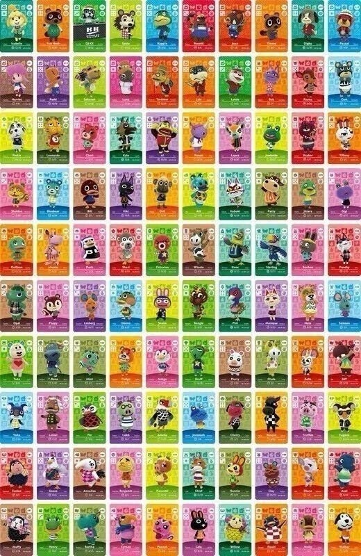 100x Animal Crossing ACNH Series 1 Mini NFC Cards New Horizons 001-100