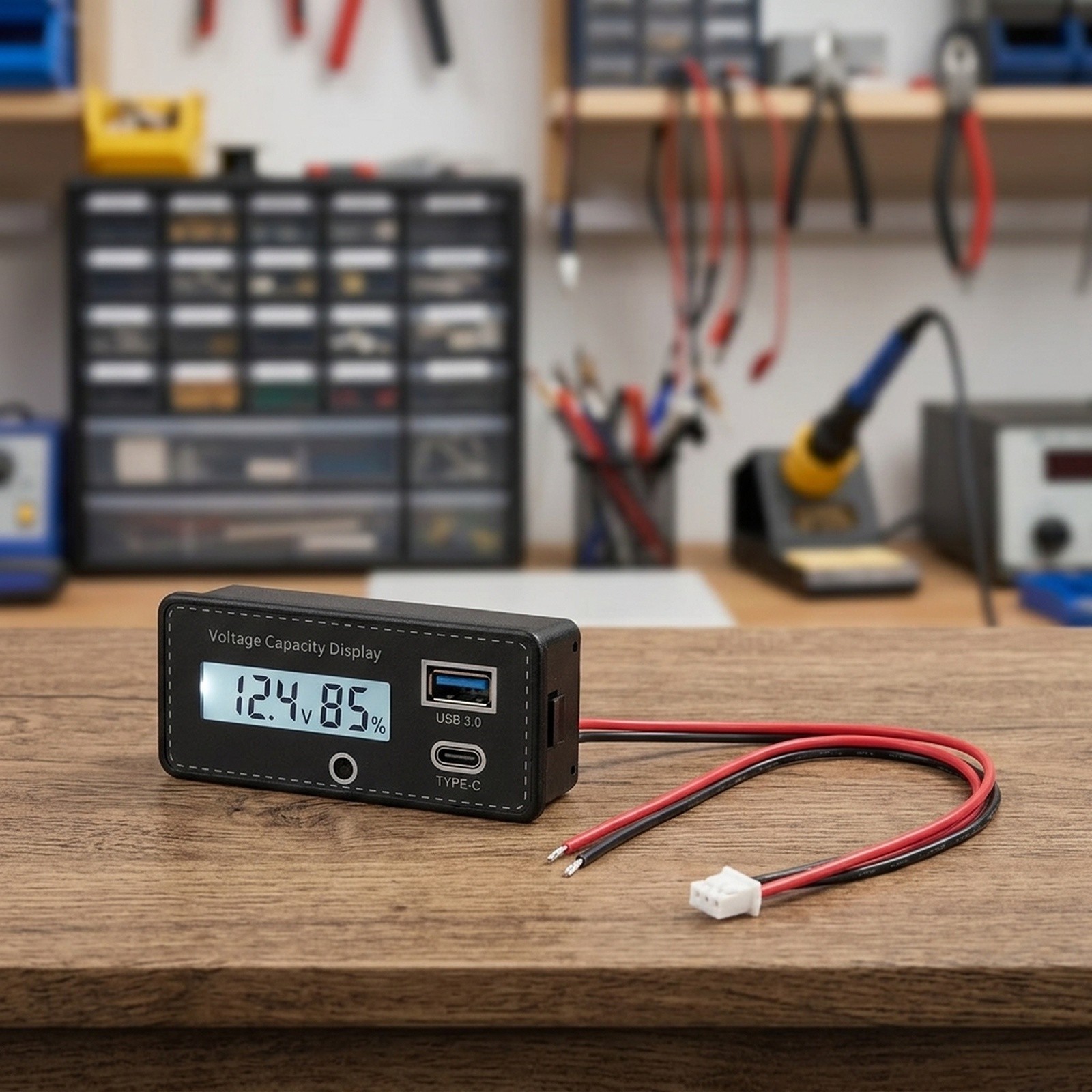Battery Indicator Voltmeter 8 to 30V with and for Electronic DIY