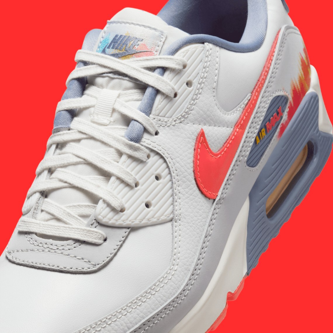 Nike Air Max 90 PRM Sound Wave Summit White Crimson Nby HJ9147-121 sz 11 Men's