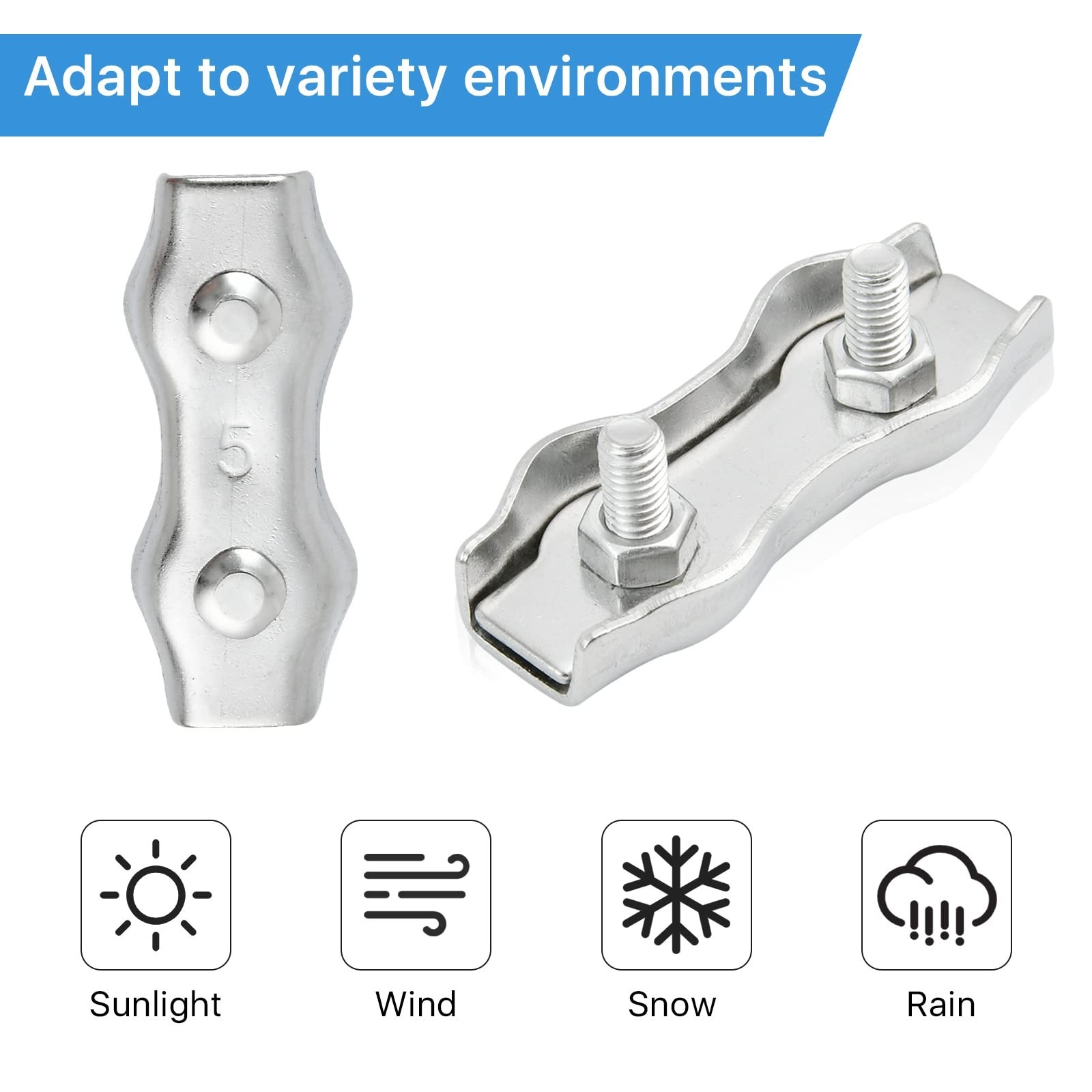 M5 Poly Rope Connectors, 30 Pcs Poly Rope Fence with Sleeve Tool for Electric...