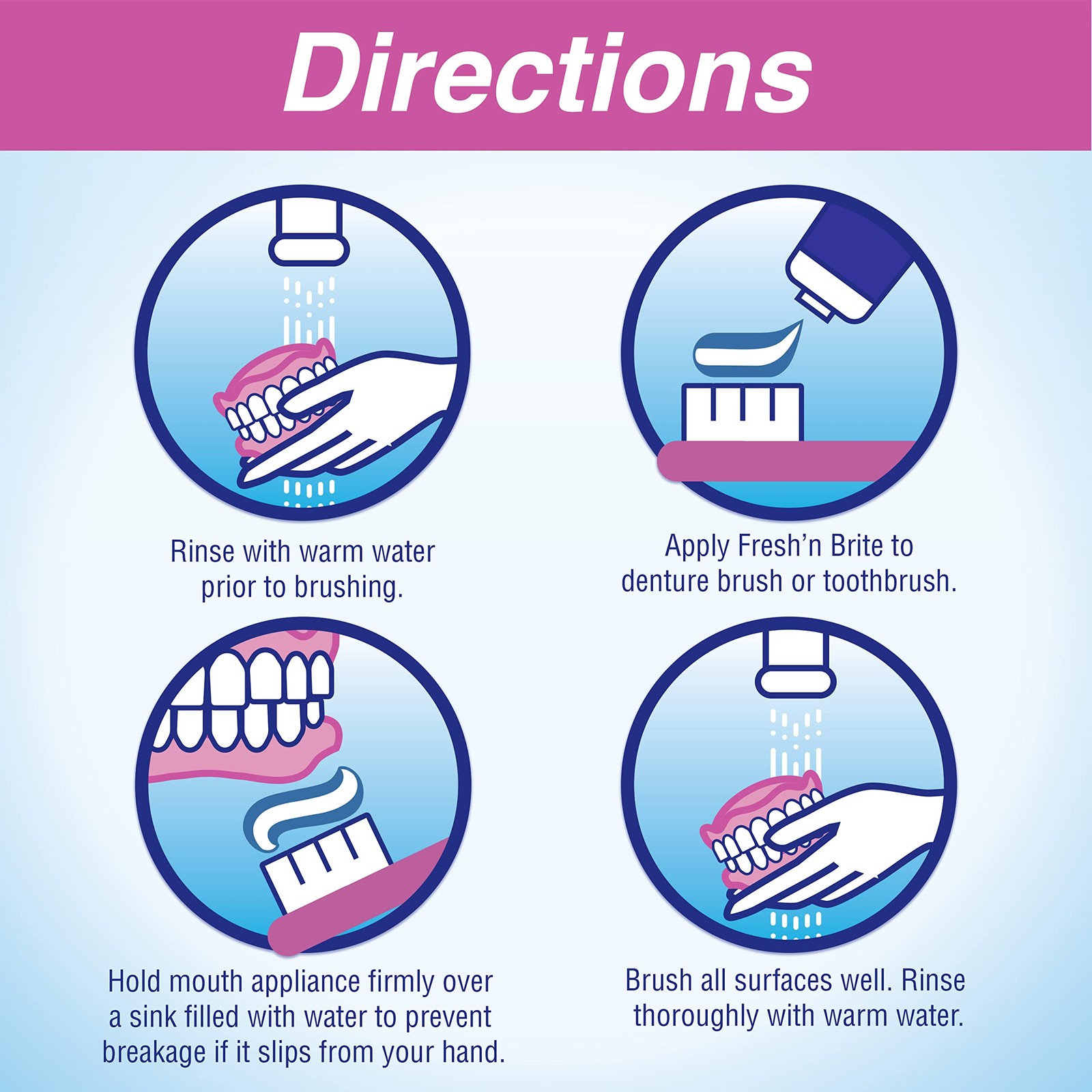 Fresh 'n Brite Denture Cleaning Paste, 3.8 Ounce (Pack of 3)
