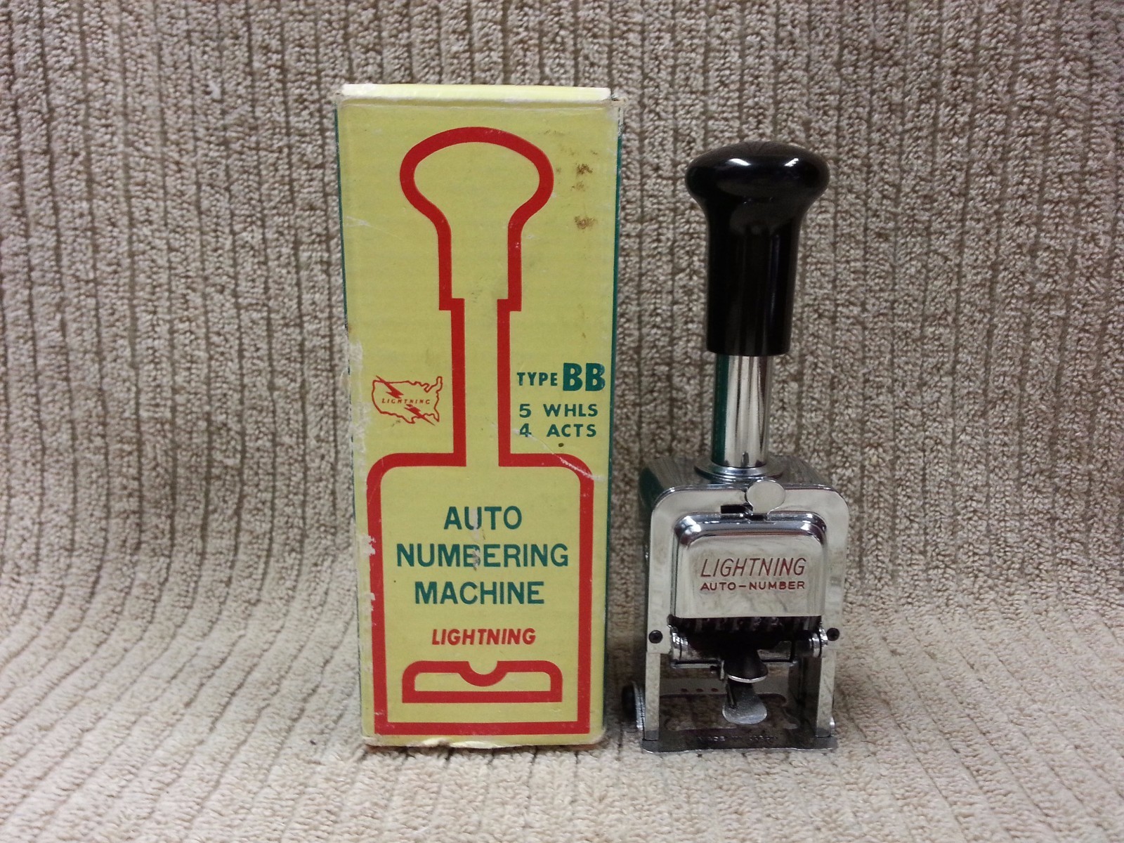 LIGHTENING AUTO NUMBERING MACHINE IN BOX TYPE BB Free Shipping!!