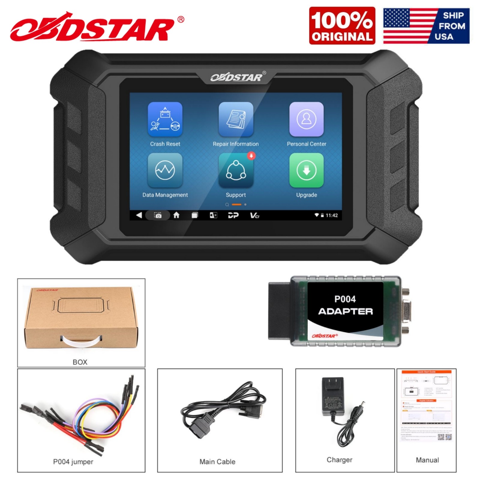 OBDSTAR P50 Intelligent SRS Reset Tool Covers 94 Brand & 14700+ E-CU Part No.