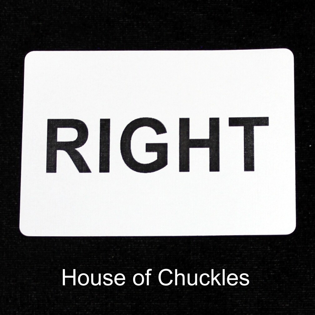 Right, Bicycle Printed Gaff Card, Red