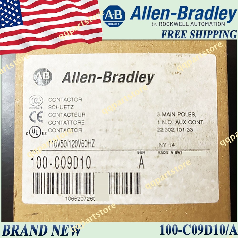 100-C09D10/A AB New Sealed IEC Contactor 9 100C09D10 serA US FreeShip 100-C09D10