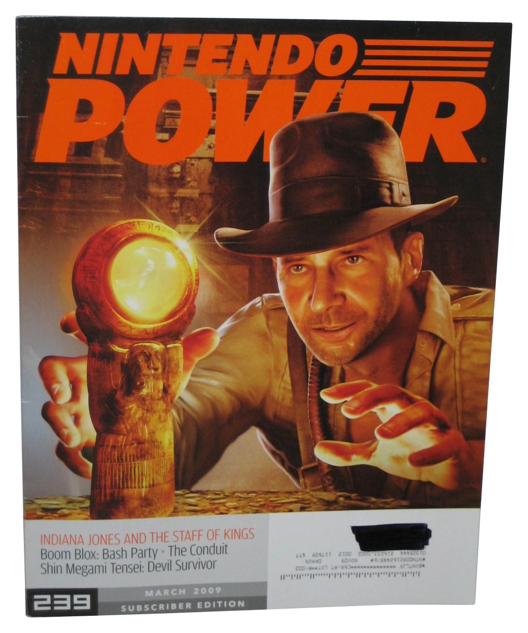 Nintendo Power March 2009 Magazine Book #239 - (Indiana Jones And Staff Kings Co