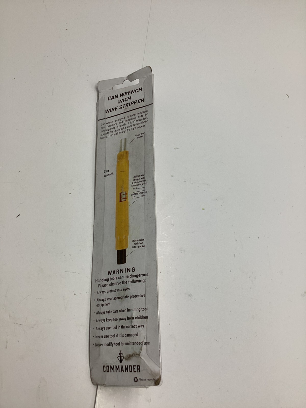 Commander Can Wrench With Wire Stripper 1-1/2 Inch Extra Deep Socket