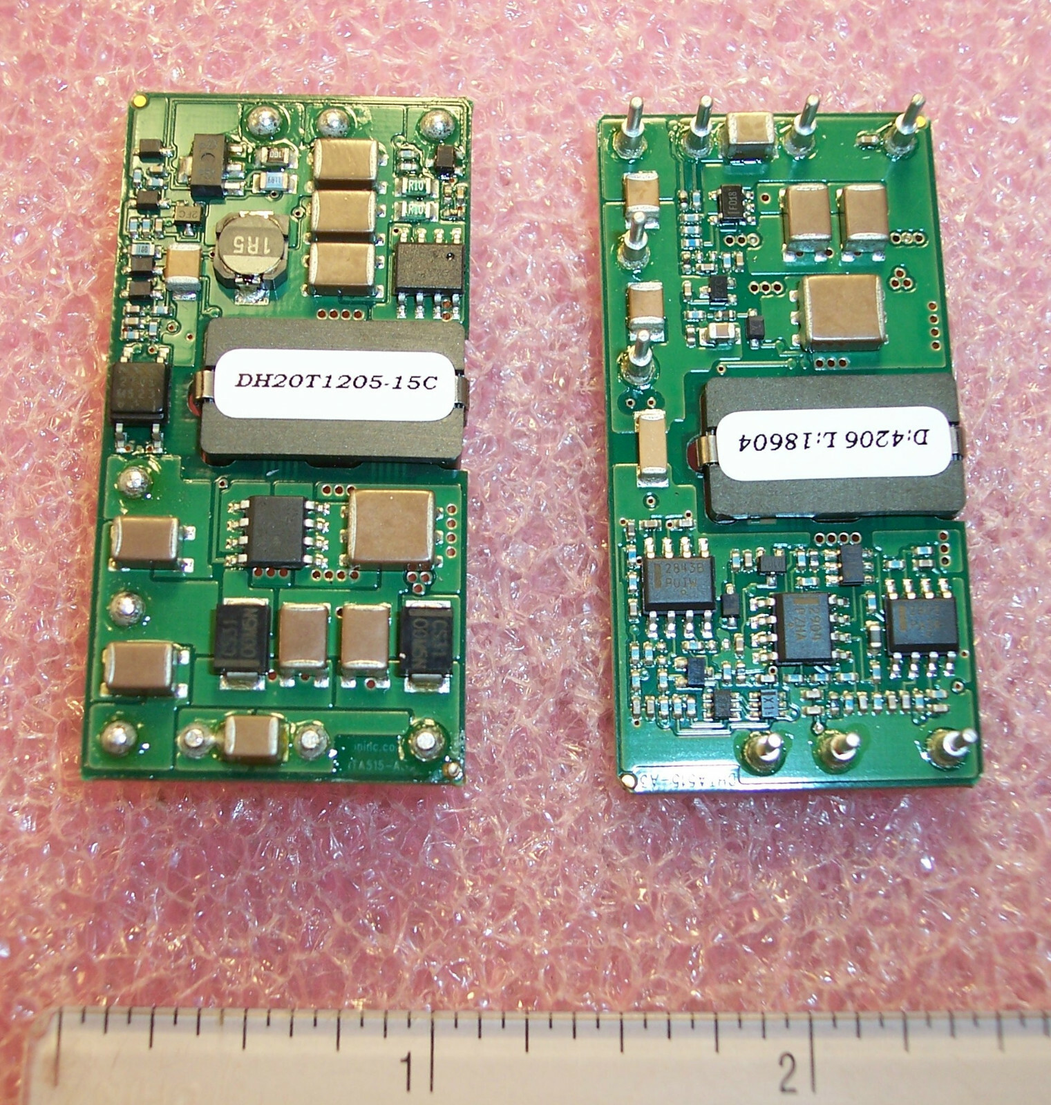 QTY (2) DH20T1205-15C ACON 20W TRIPLE OUTPUT DC/DC CONVERTERS NOS