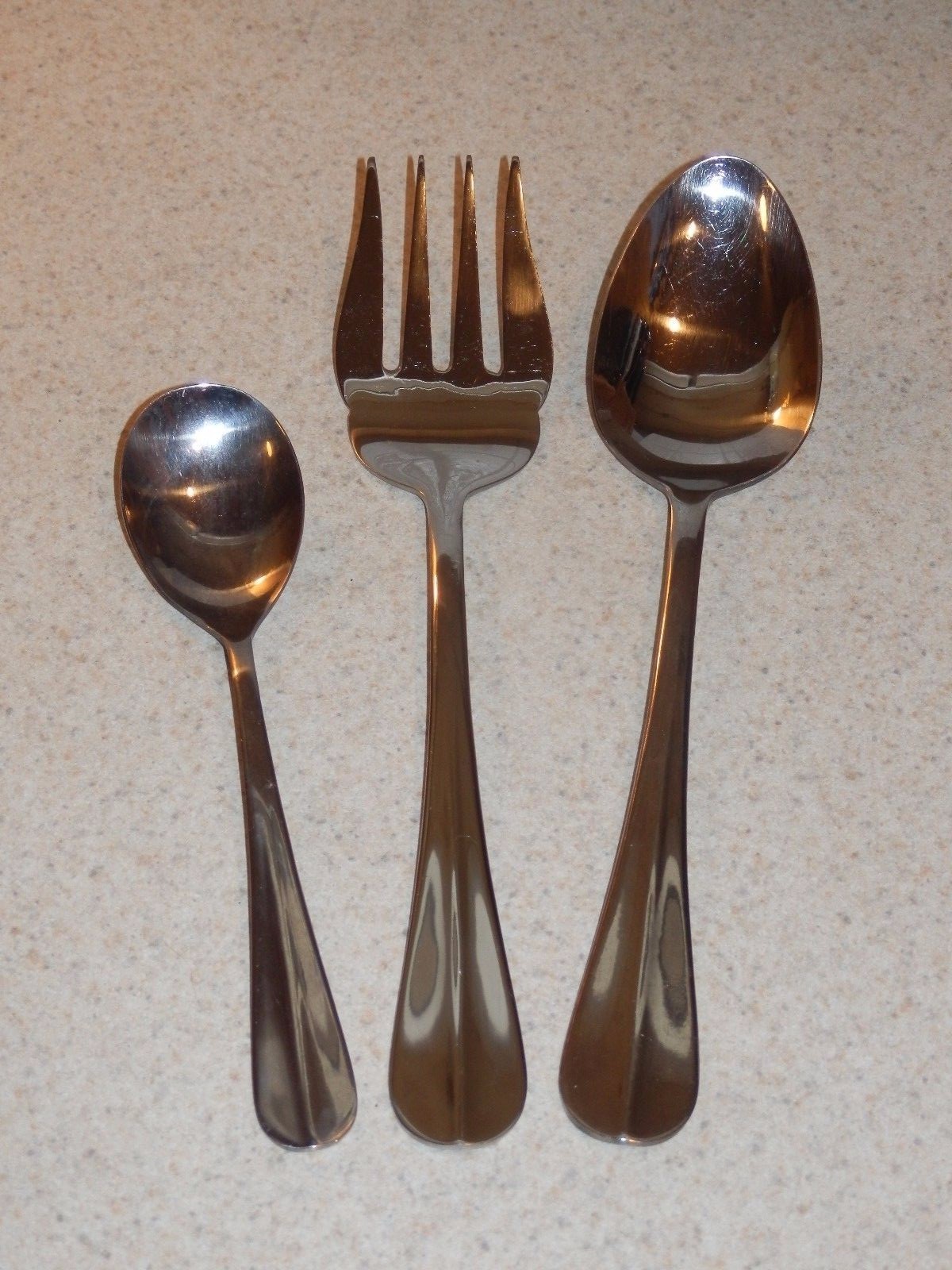 INTERNATIONAL SILVER SIMPLICITY PATTERN STAINLESS 3 SERVING PIECES