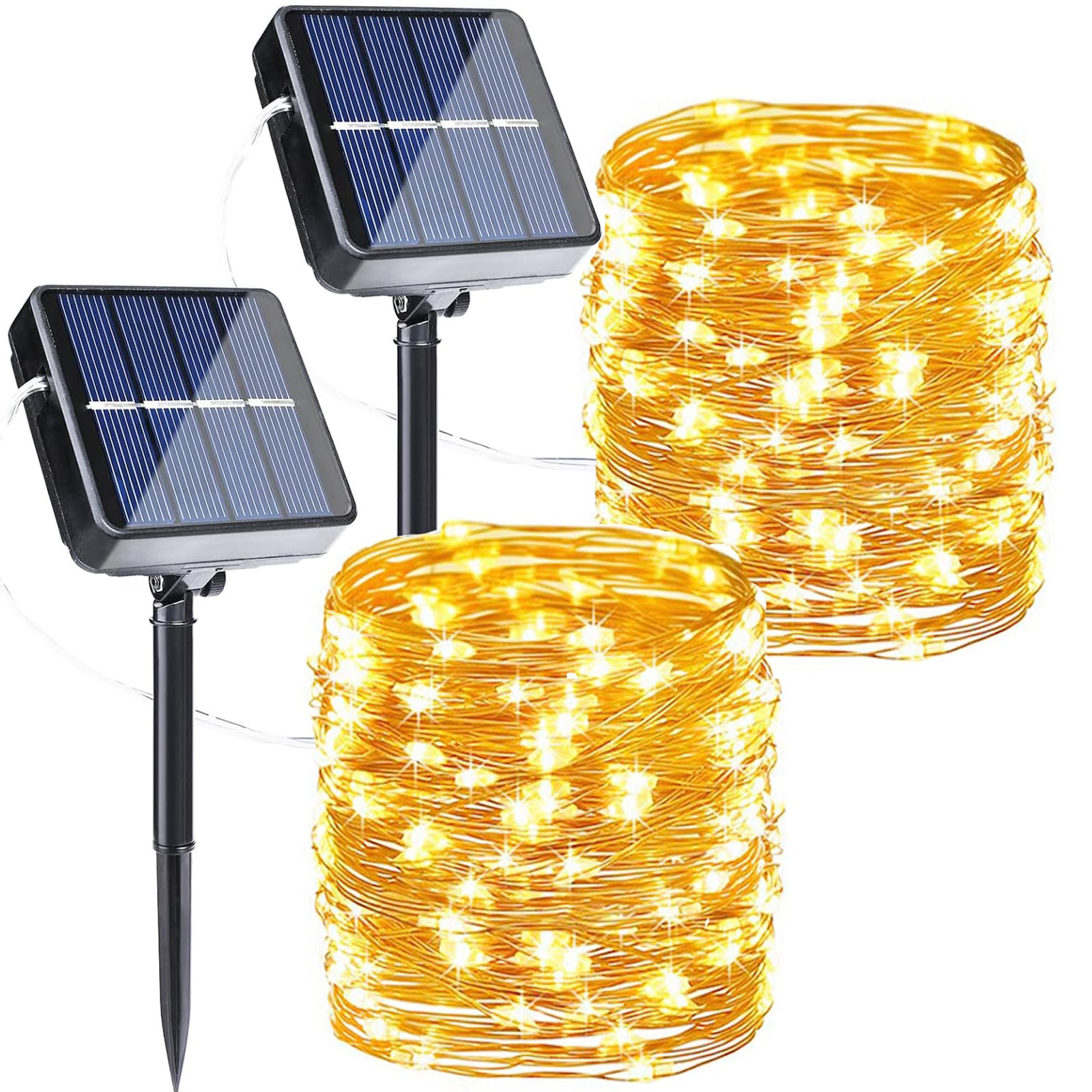 Joomer Solar Fairy Lights, 2-Pack Total 80FT 240LED Solar String Lights Outdoor