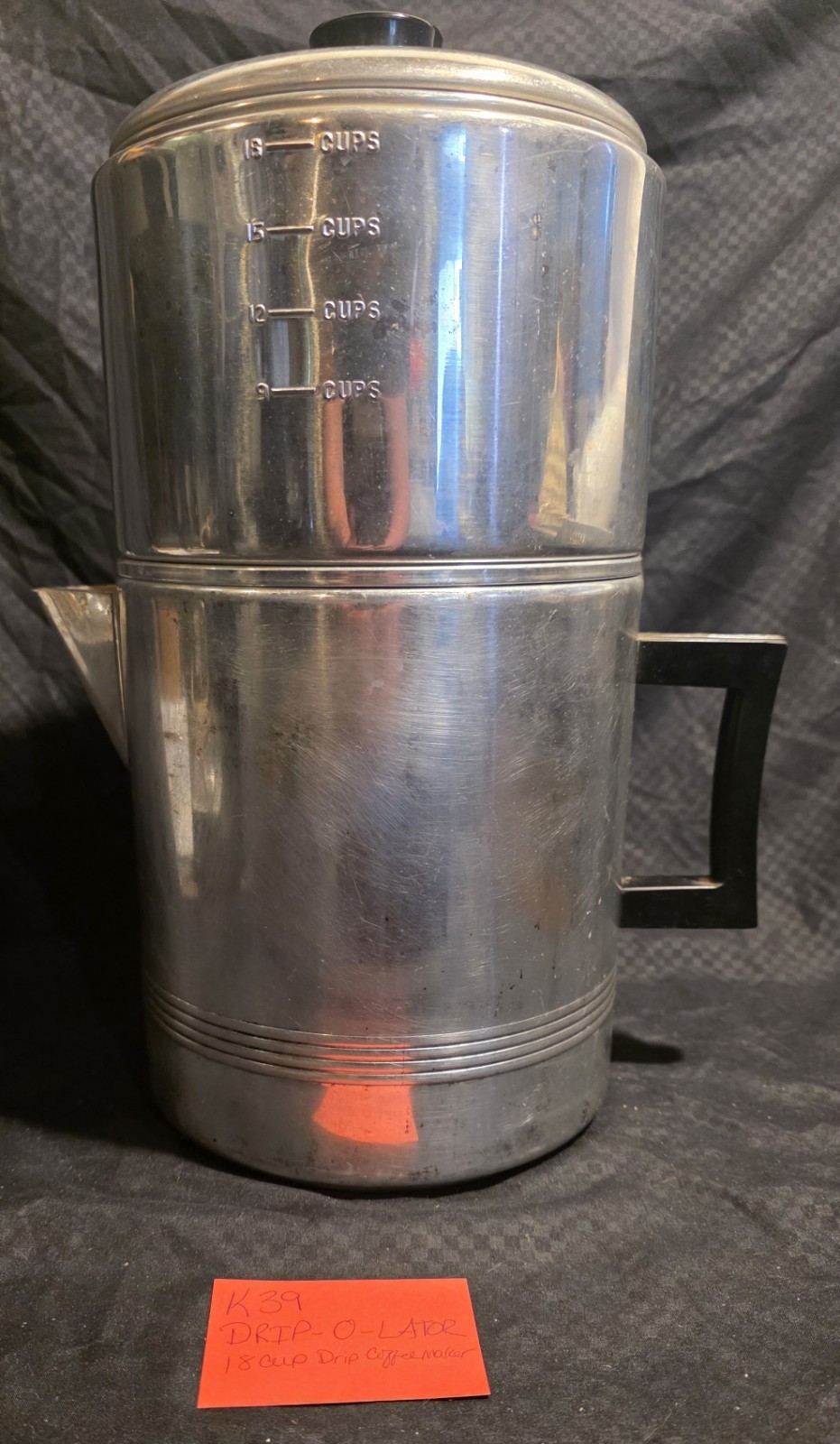 Vintage Drip-O-Lator Drip Coffee Maker - The Enterprise Aluminum Company 18 Cup