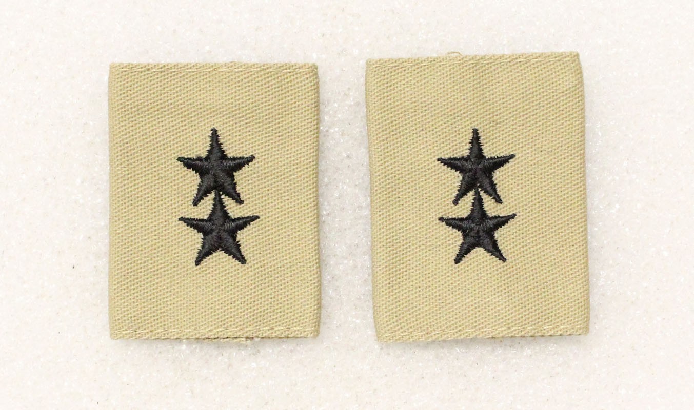 Cloth Military Rank 030: Army Major General, pair - DCP jacket tab