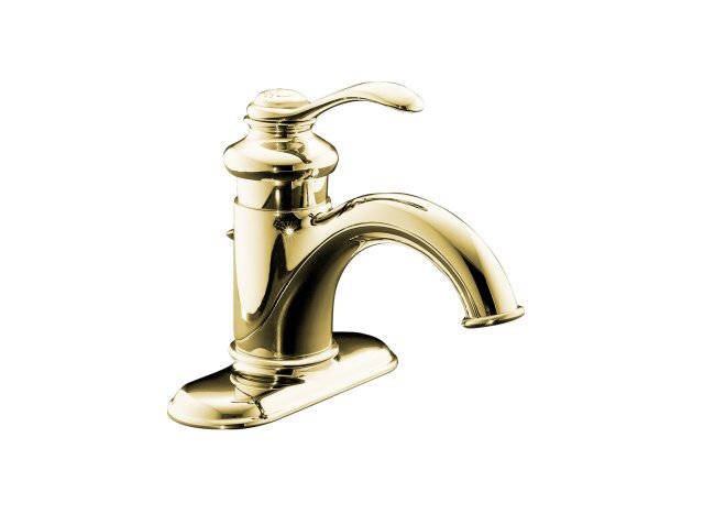 KOHLER K-12181-PB Fairfax Single Control Center Lavatory Faucet,  POLISHED BRASS