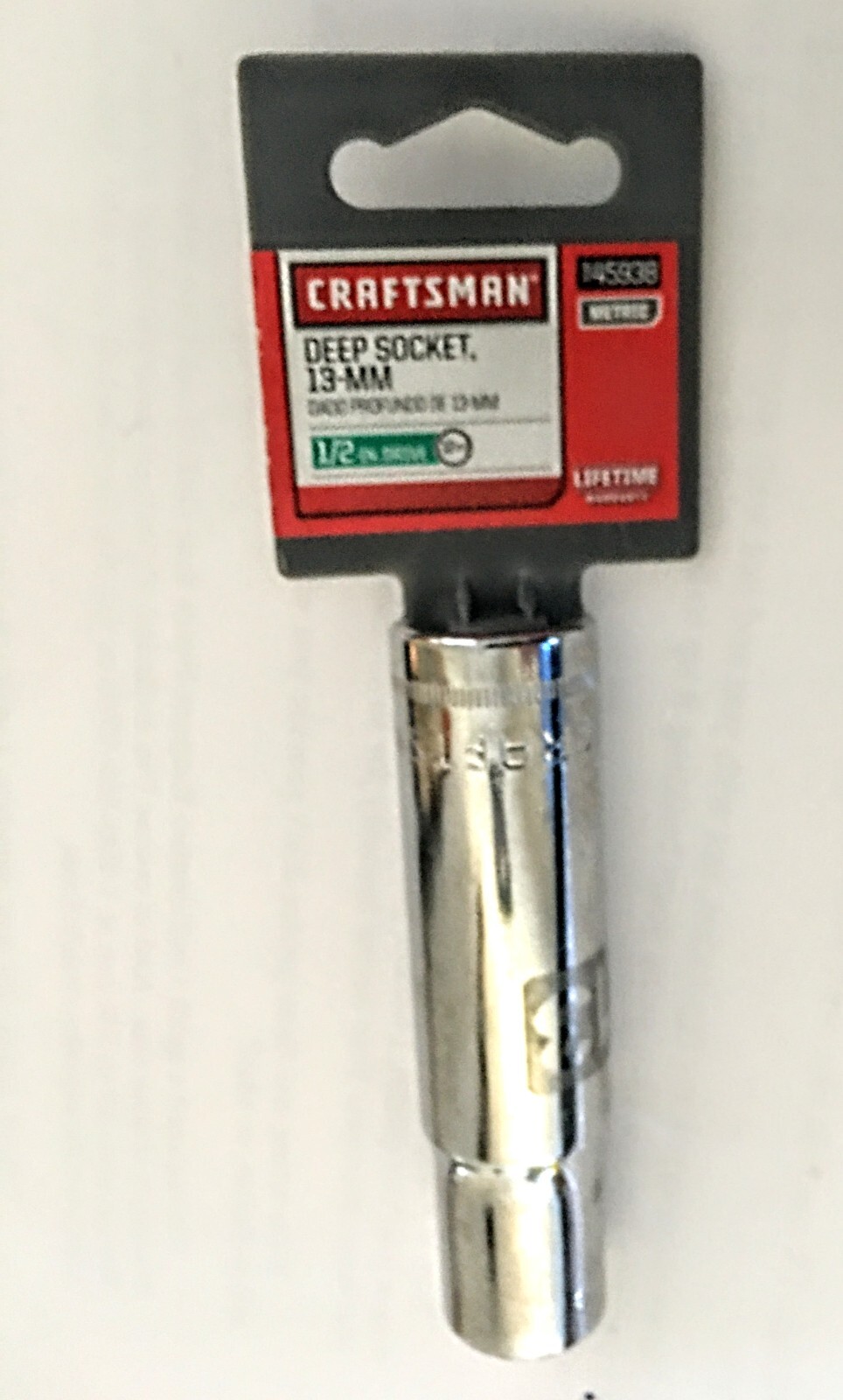 Craftsman 13 mm x 1/2" Dr Deep Socket - 12 Pt - S-AE 45938 -Free USA Shipping