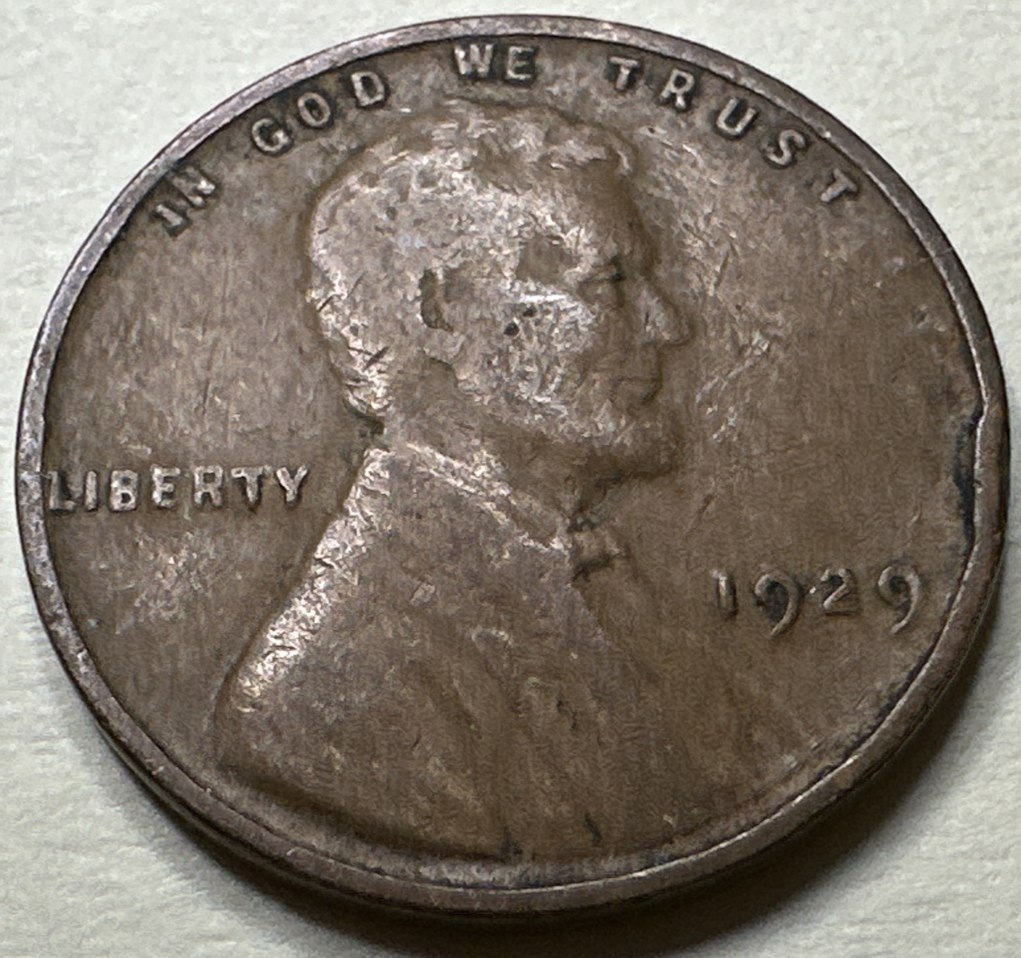 1929 1C BN Lincoln Cent WHEAT PENNY 353X