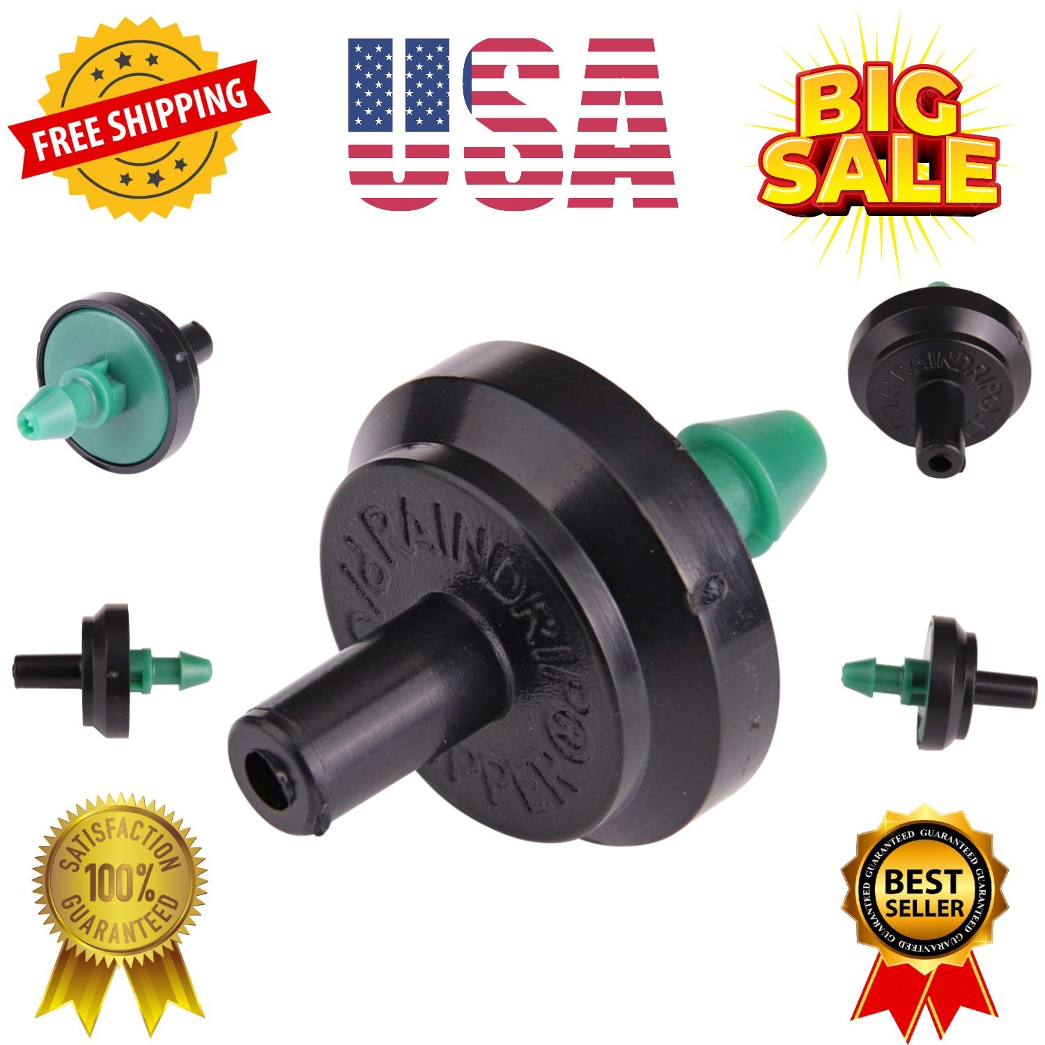 2 GPH Pressure Compensating Drippers, Drip Irrigation Emitters for Drip Irrig...