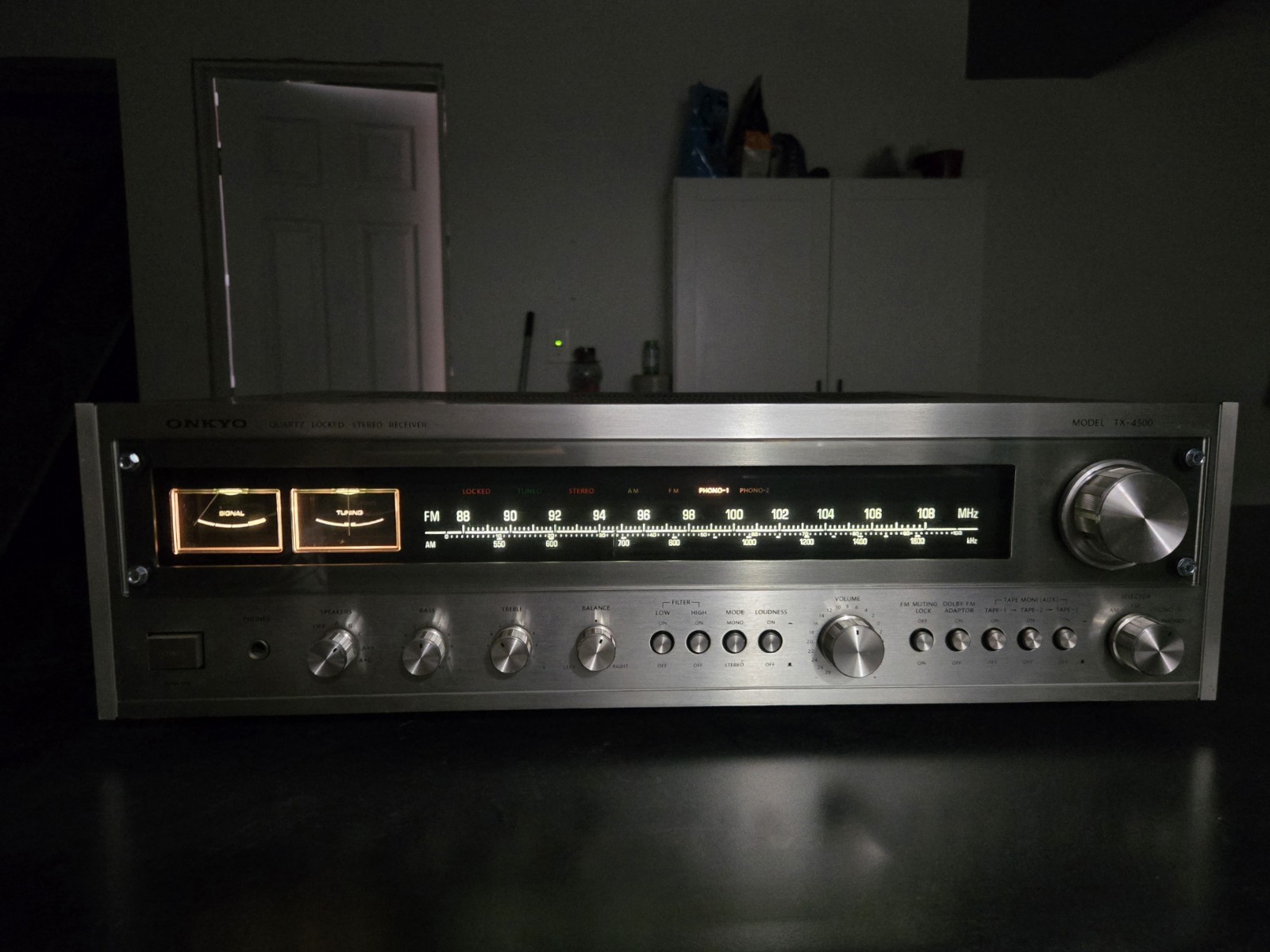 Vintage Mid 70s Onkyo TX-4500 Am/FM Quartz Locked Stereo Receiver Recently Serv