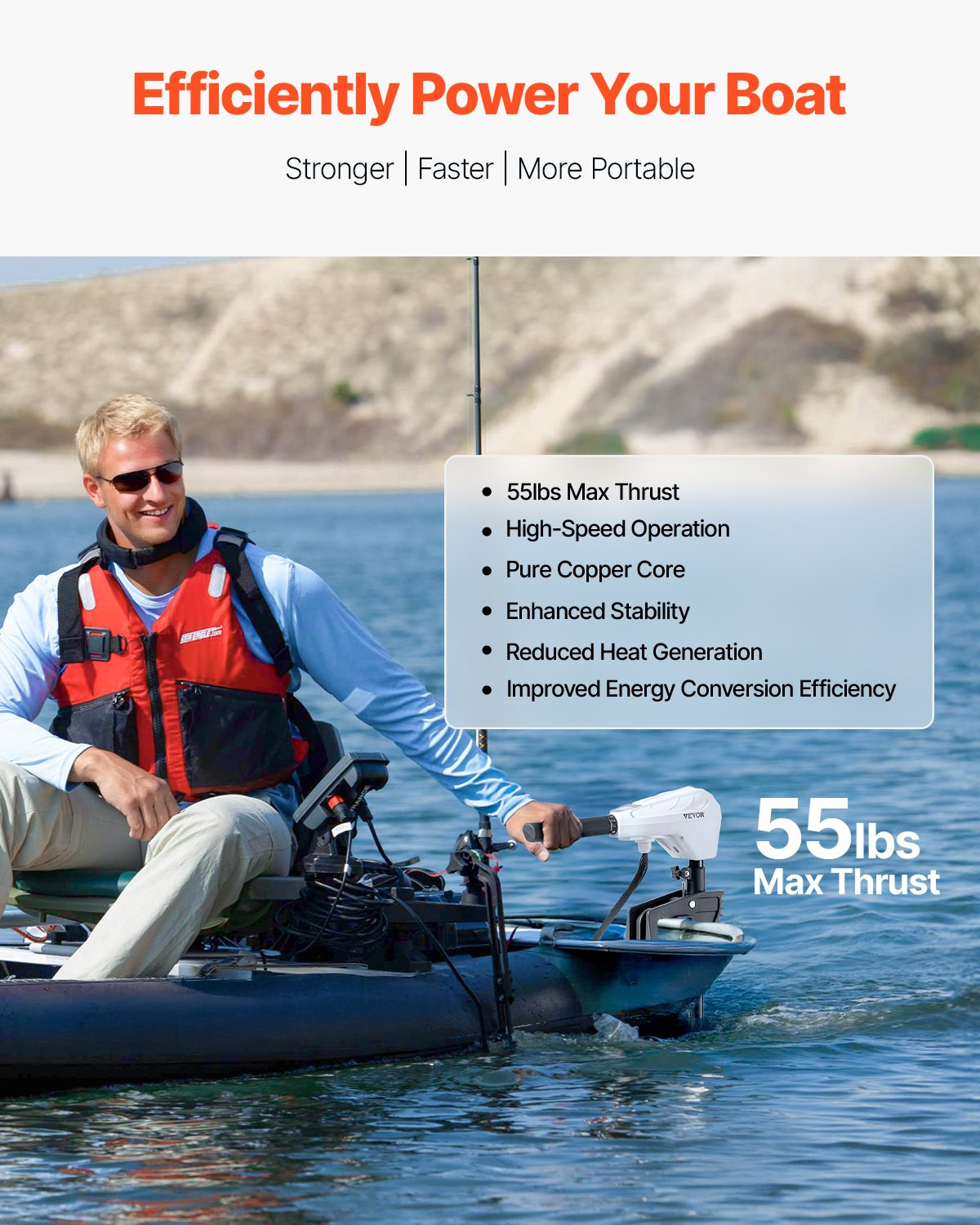 Electric Trolling Motor, 30-In Shaft