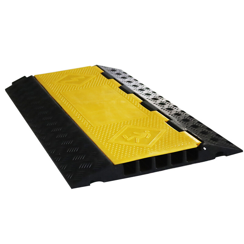 TECHTONGDA 5-Cable Rubber Electrical Wire Cover Protector Ramp Cable Protection