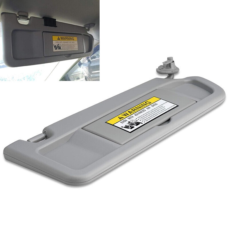 Grey Passenger Side Right Sun Visor For 2006-2011 Honda Civic Sedan/Coupe