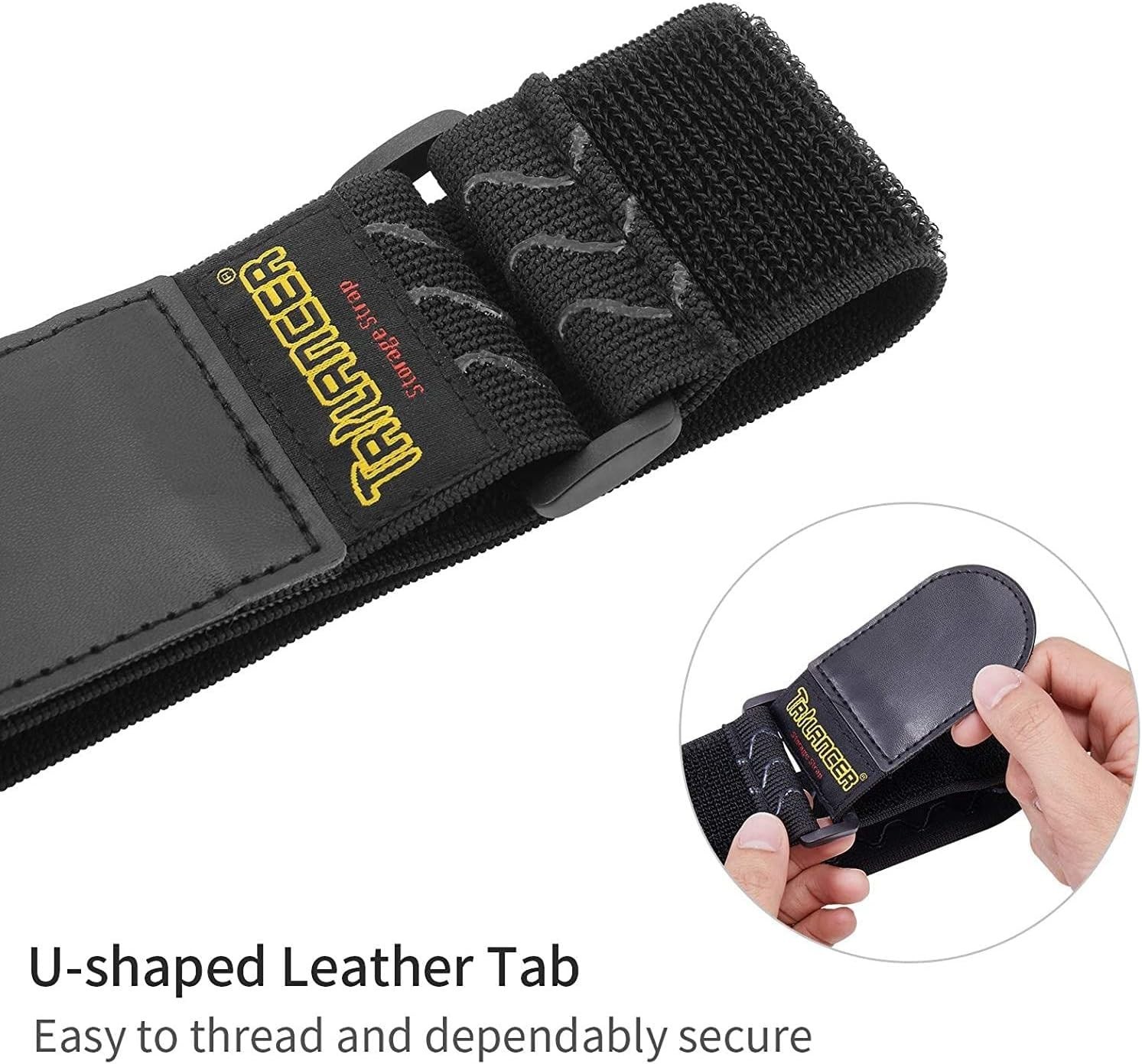 Extendable 18-Inch Elastic Cinch Straps with Anti-Slip and Hook & Loop - 4 Pack