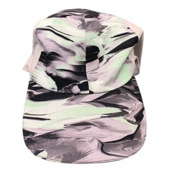 Lululemon Unisex Fast Free Run Hat M Vent Paint Glide Multi Green Running Cap