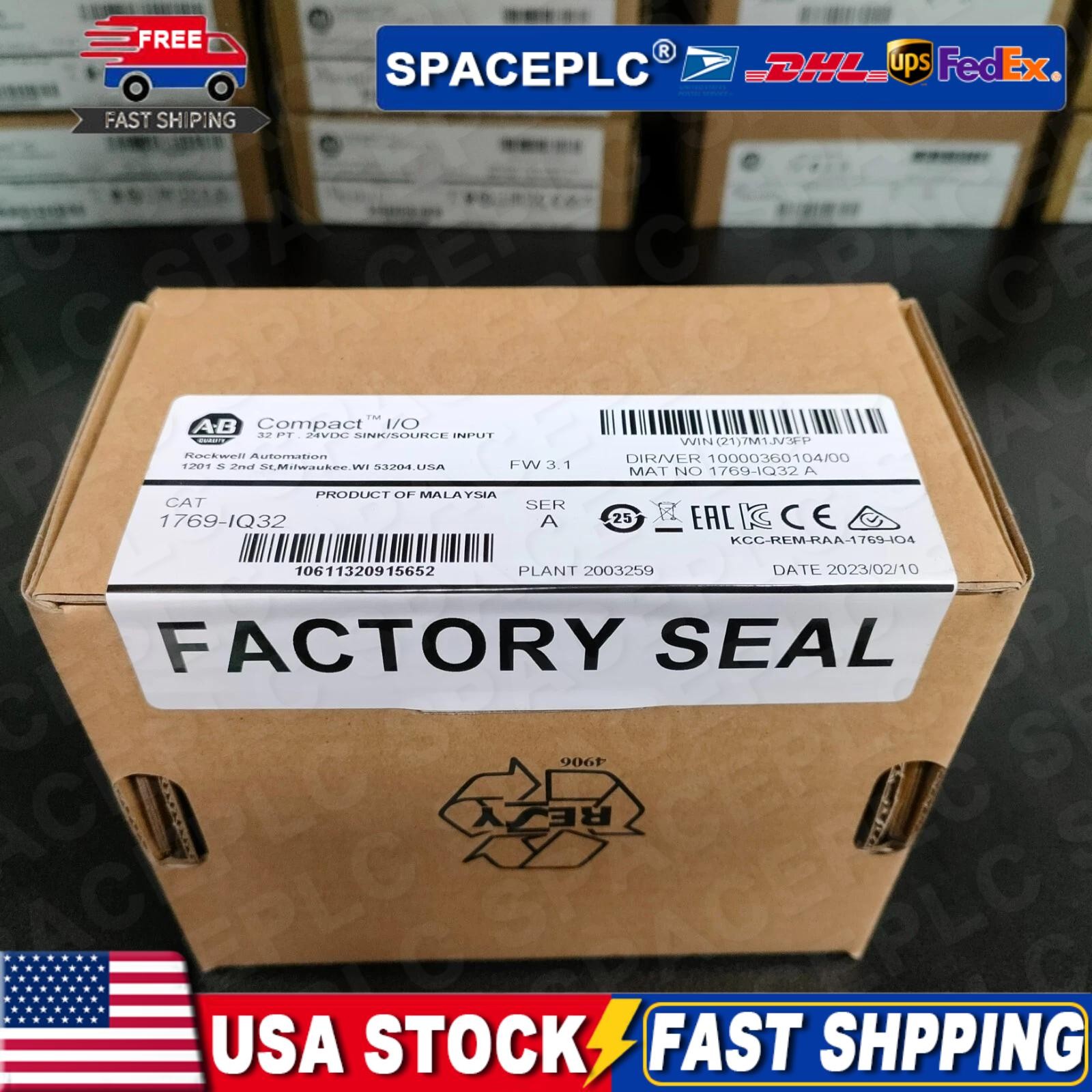 1PCS NEW Allen Bradley 1769-IQ32 SER A CompactLogix 24VDC Input Module Fast Ship