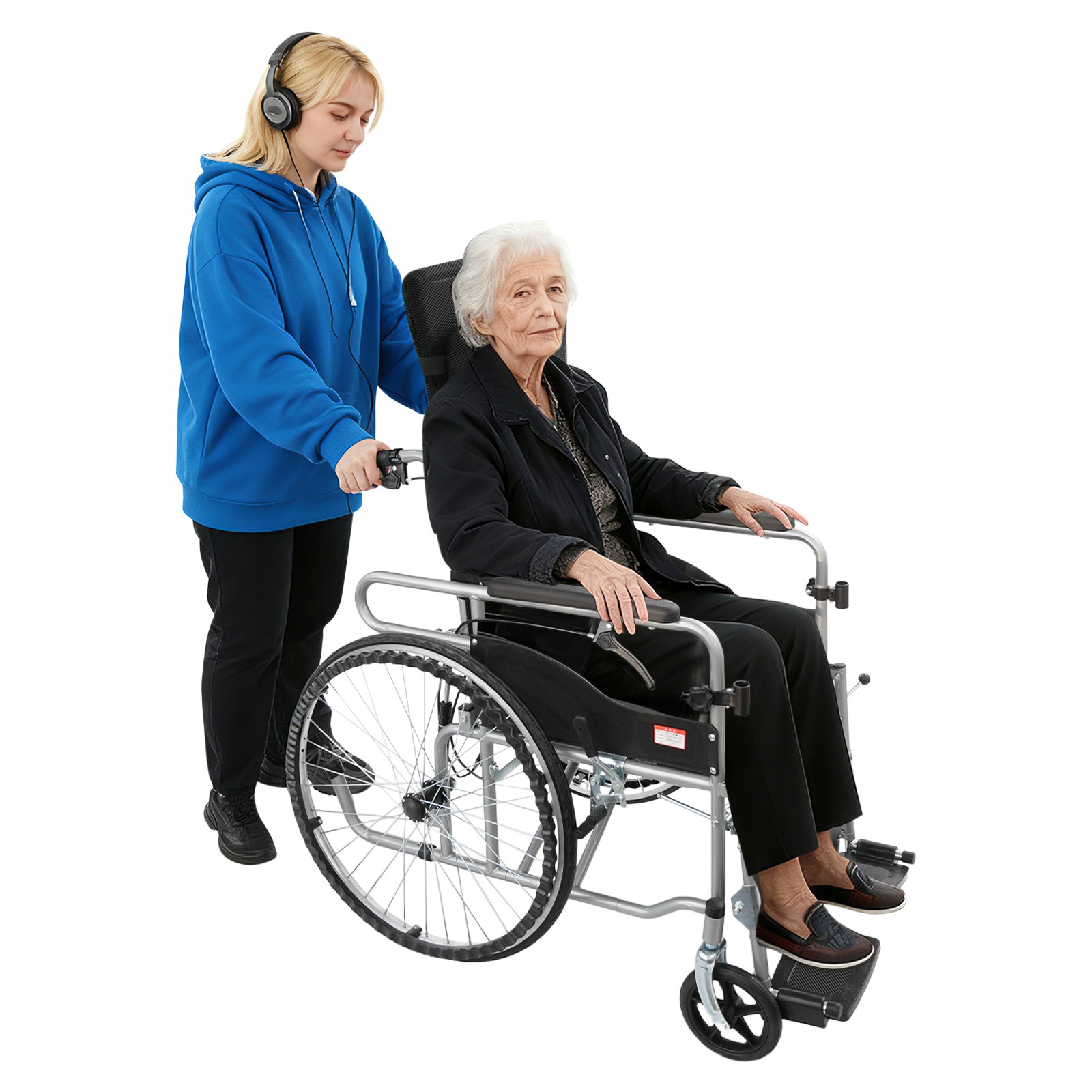 Foldable Wheelchair Foldable Commode Chair Reclining Wheelchair 100 kg max.