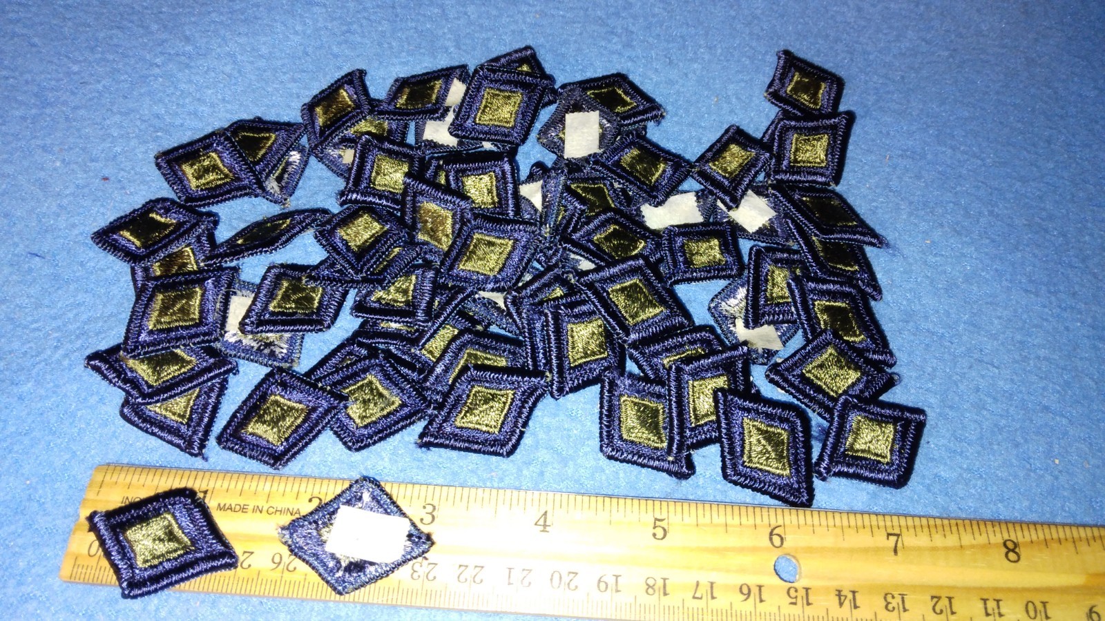 72 - U.S. MILITARY First Sergeant DIAMOND Distinctive Cloth Device Patches - NEW