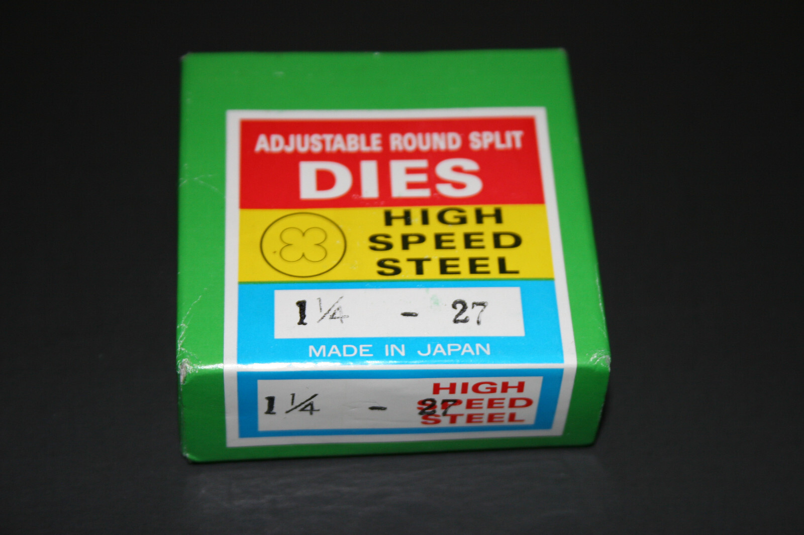 NEW Vintage Japan Made Adjustable Round Split Dies High Speed Steel 1 1/4 - 27