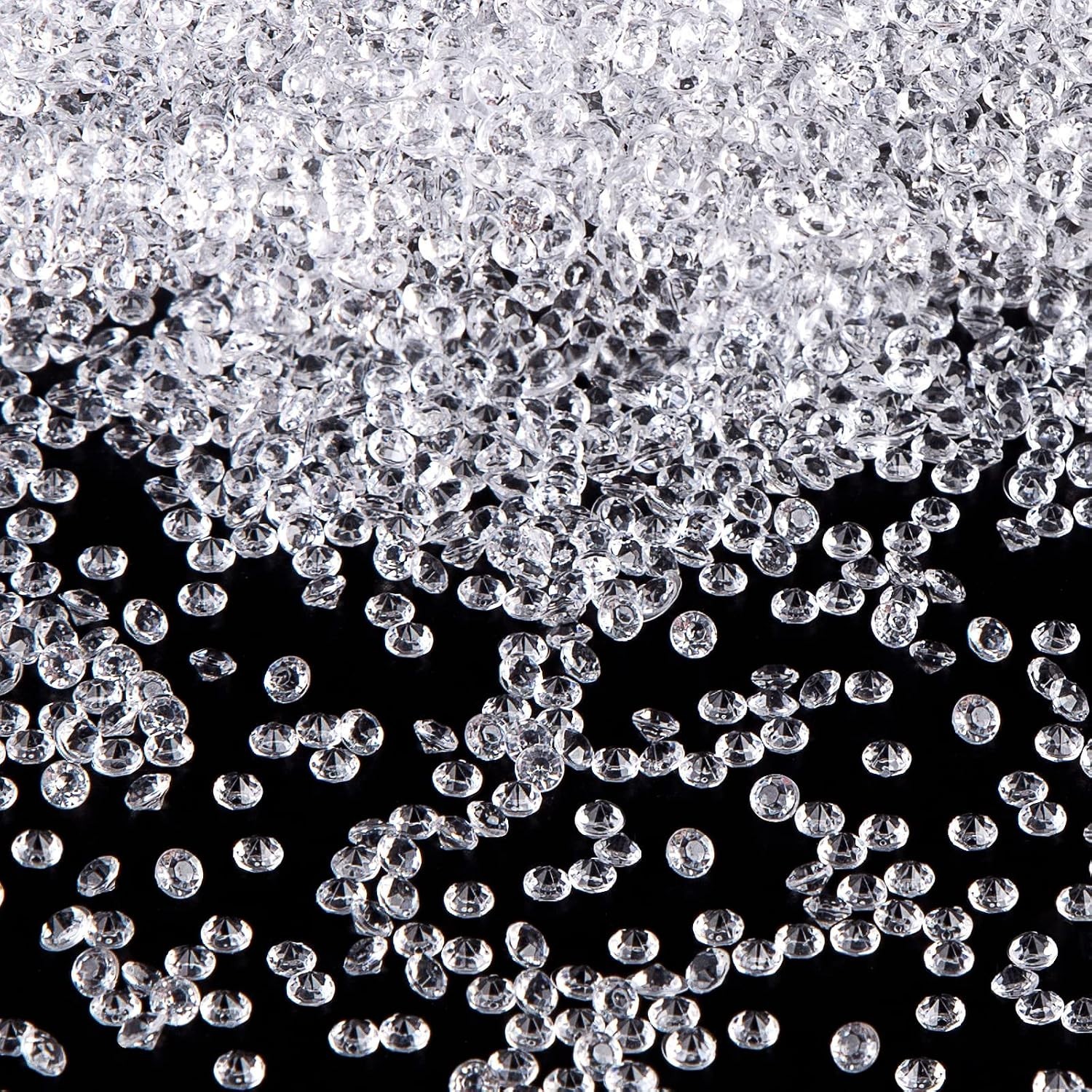 10000PCS Fake Diamonds, 4.5mm Mini Clear Diamonds Decoration Acrylic Crystal ...