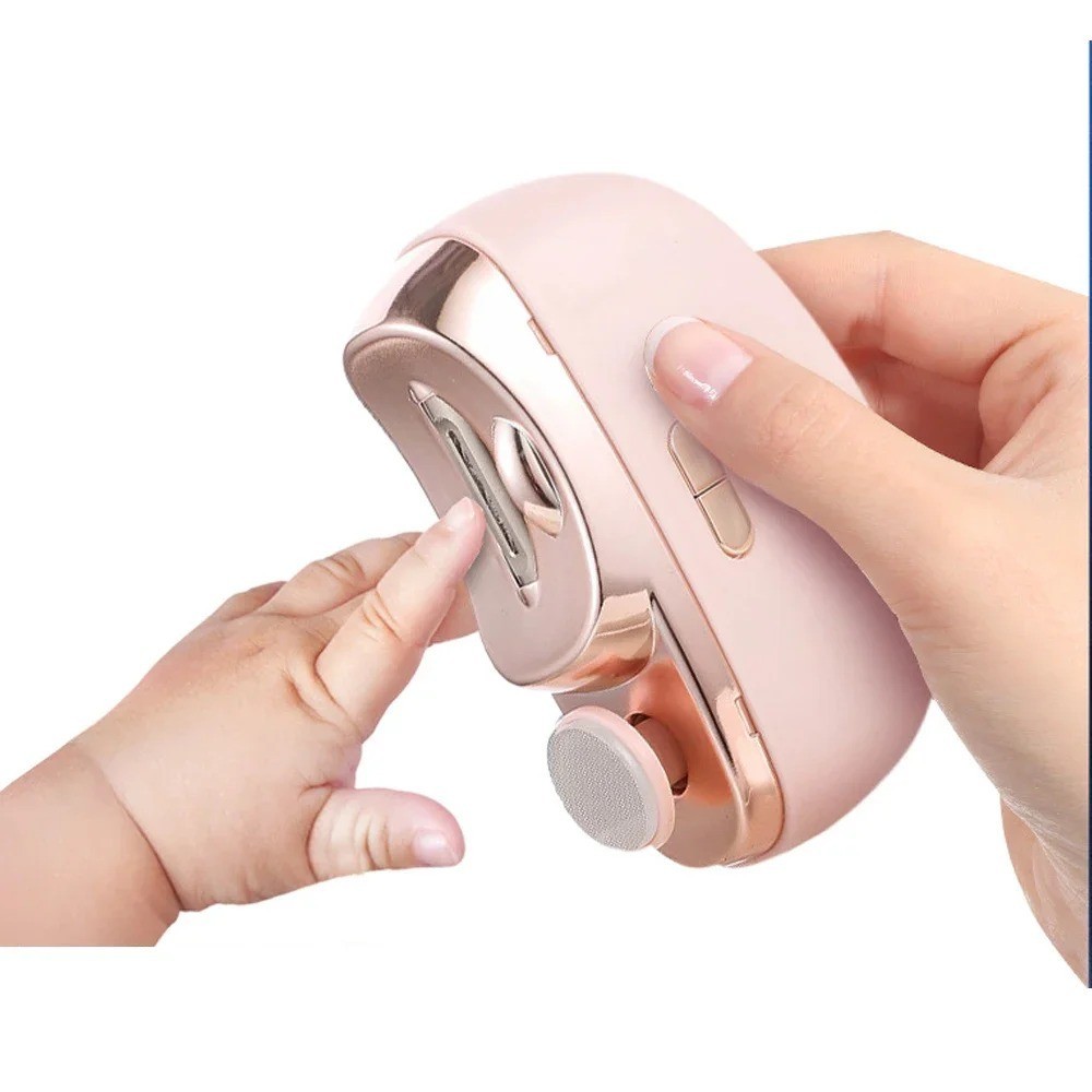Electric Automatic Nail Clippers With Light Trimmer Nail Cutter Manicure
