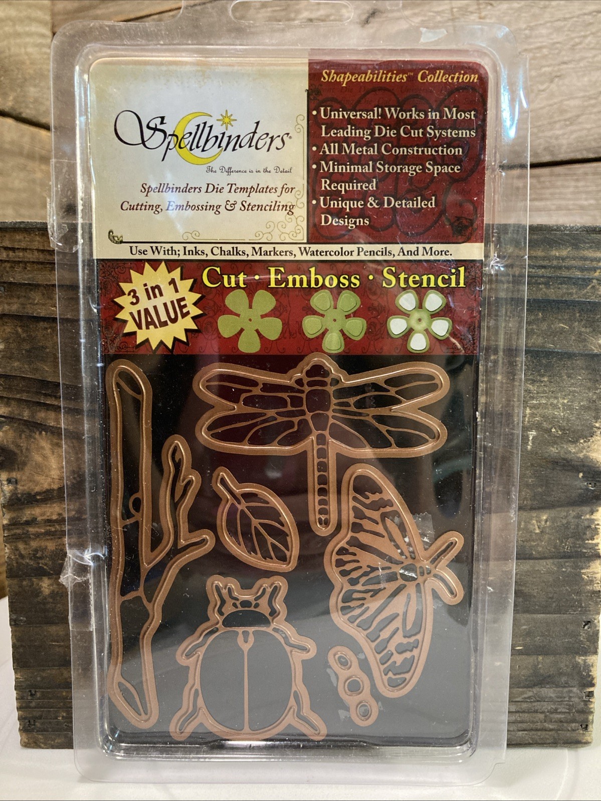 Spellbinders Die Templates S4-1008 Bugs Butterfly NIP