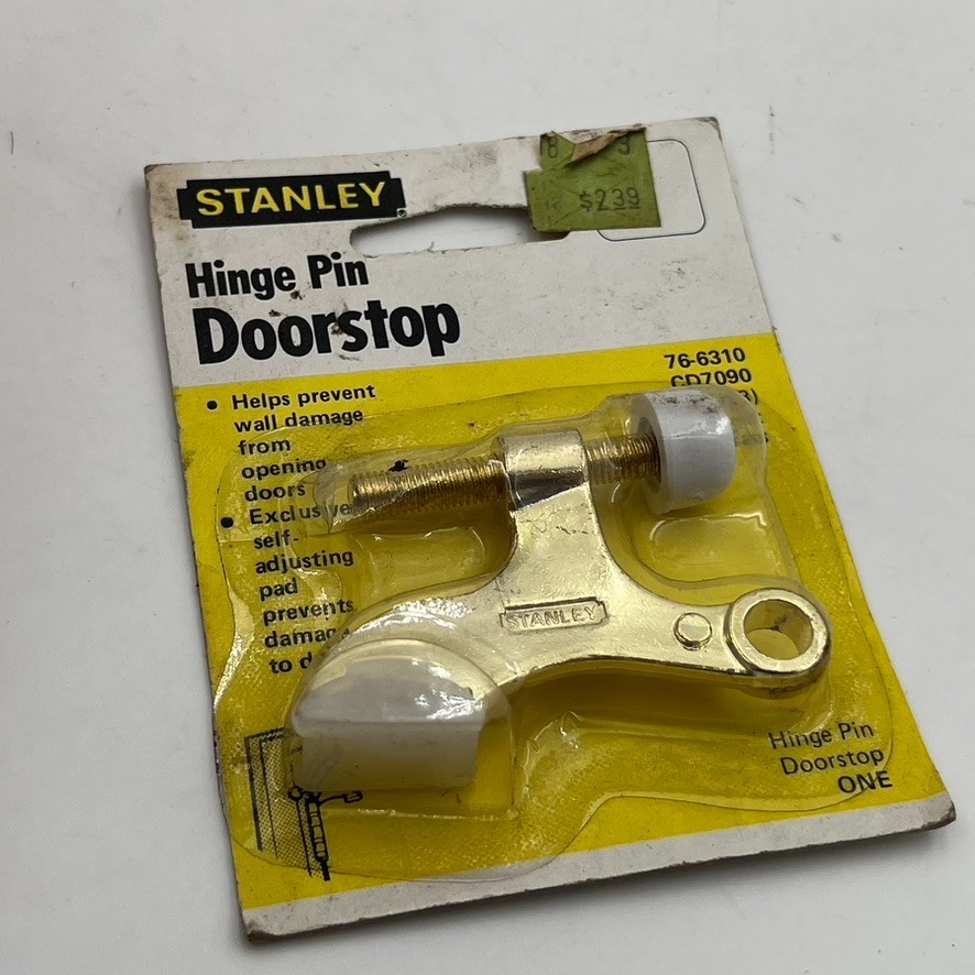 Stanley Brass Hinge Pin Doorstop 76-6310 CD7090 New NOS Brass