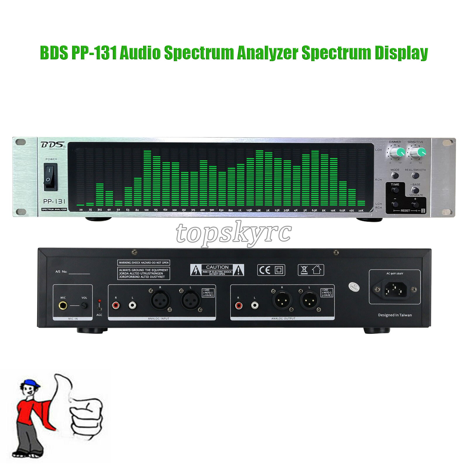 BDS PP-131 Audio Spectrum Analyzer Spectrum Display VU Meter 31-Segment Green