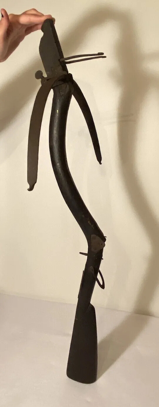 Antique Early 18th 17th Century Crossbow Stonebow Hand Forged Bird Hunting Bow