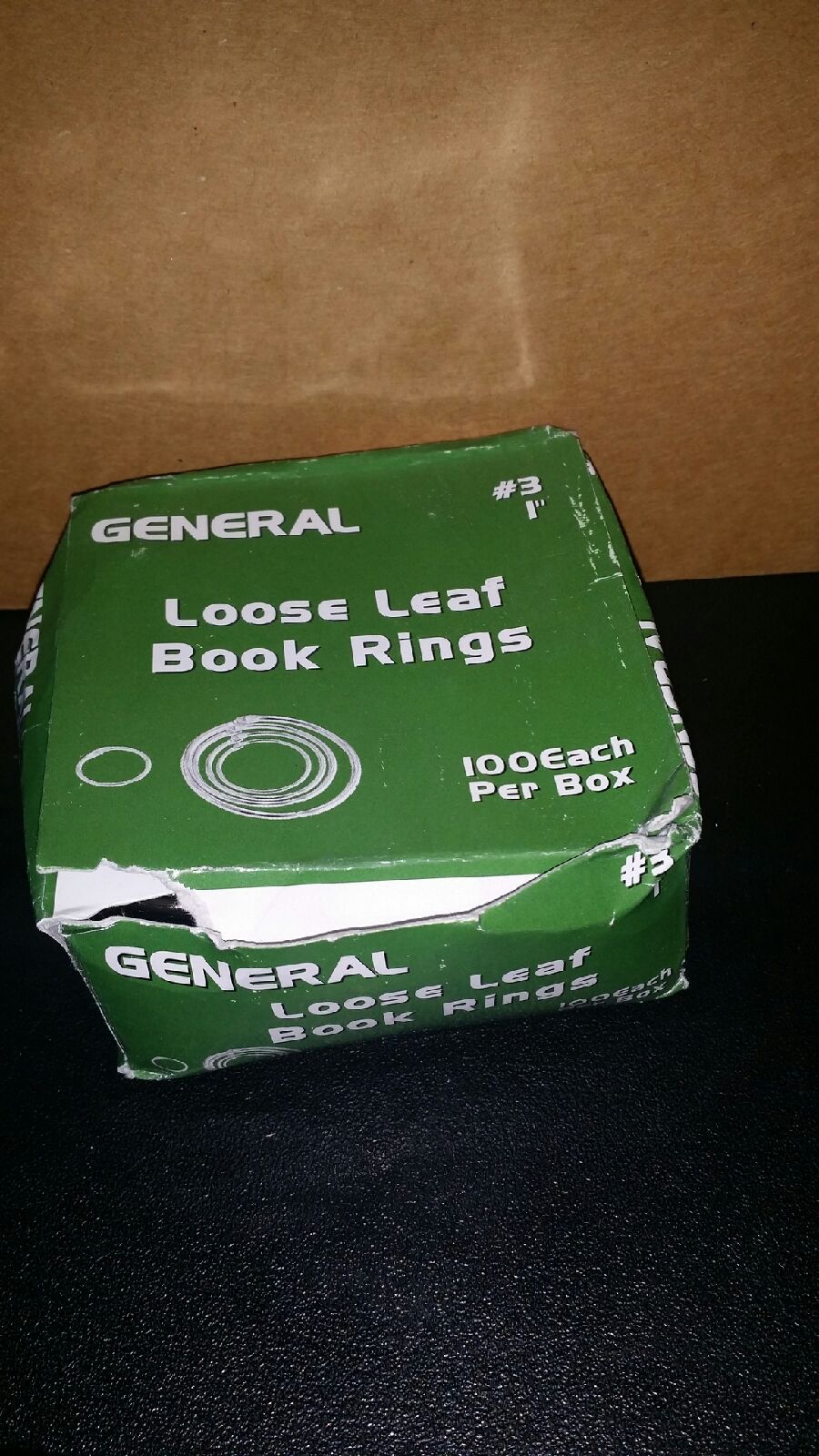 1"   #3  LooseLeaf binder, book  metal locking key Rings (100 pcs) New  the box