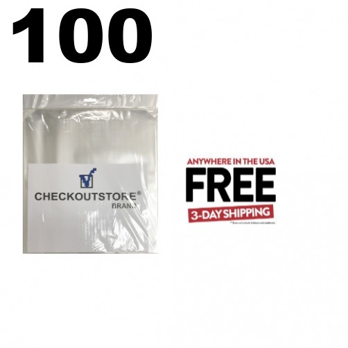 100 COS Clear Plastic CPP with Flap for 12" Vinyl 33 RPM Records **1-3 DAYS