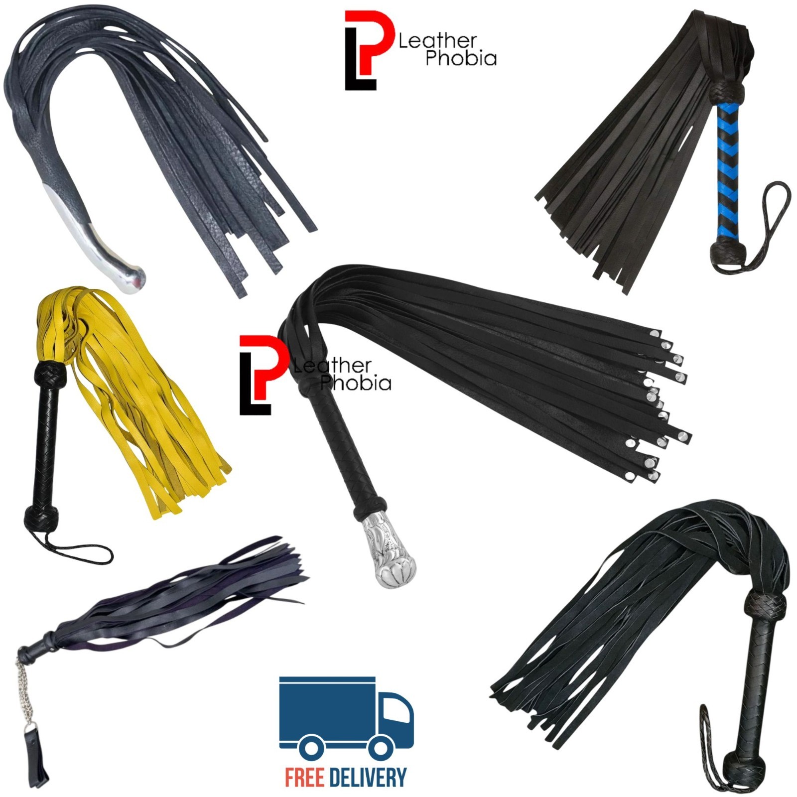 Premium Cowhide Leather Flogger 25 Falls 18" Durable Handmade Adult Roleplay