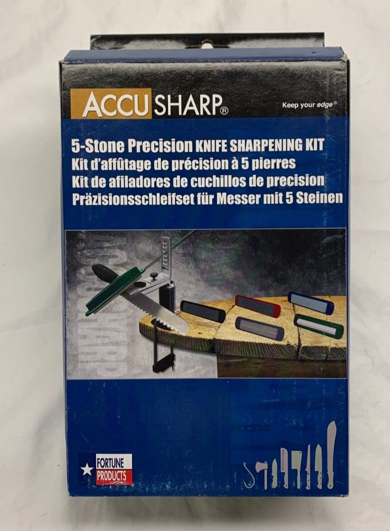 AccuSharp Knife Sharpener 5 Stone Precision Sharpening Kit 059C - Brand New