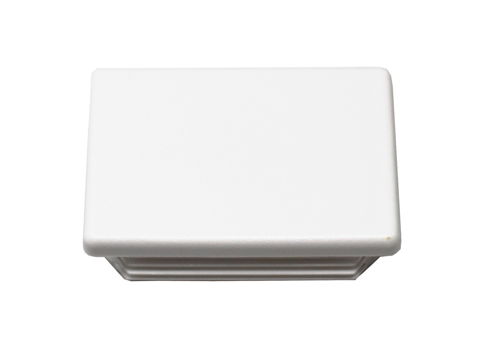 White Plastic 2"x3 inch Rectangle Universal Tubing End Cap Plug Insert