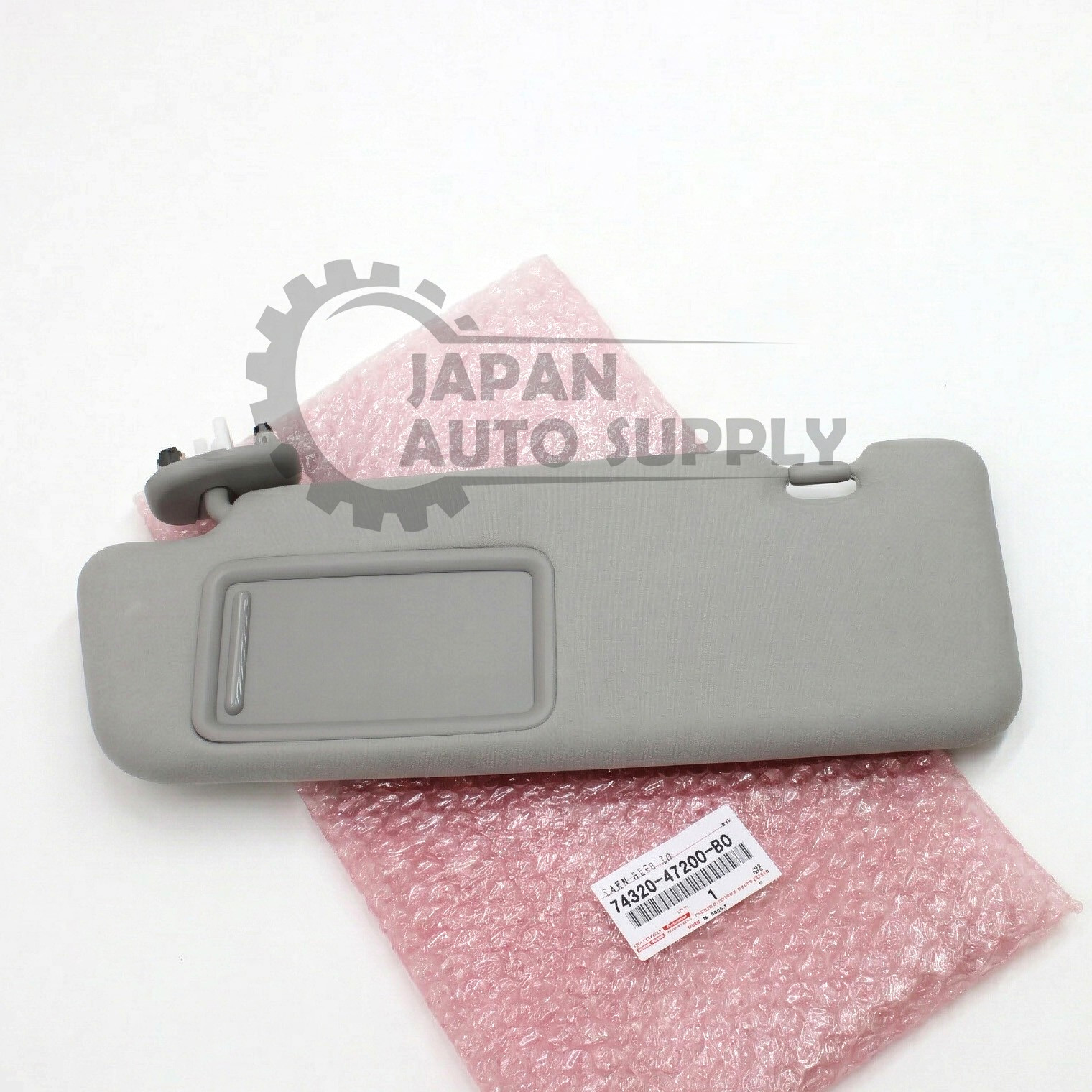 OEM GENUINE TOYOTA 10-15 PRIUS LIGHT GRAY LEFT DRIVER SUN VISOR 74320-47200-B0