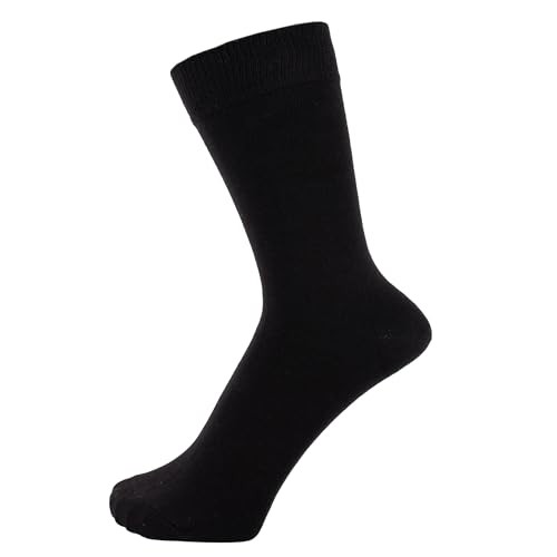 Finest Combed Cotton Dress Socks in Plain Colours for Men, Women 7-12 Black