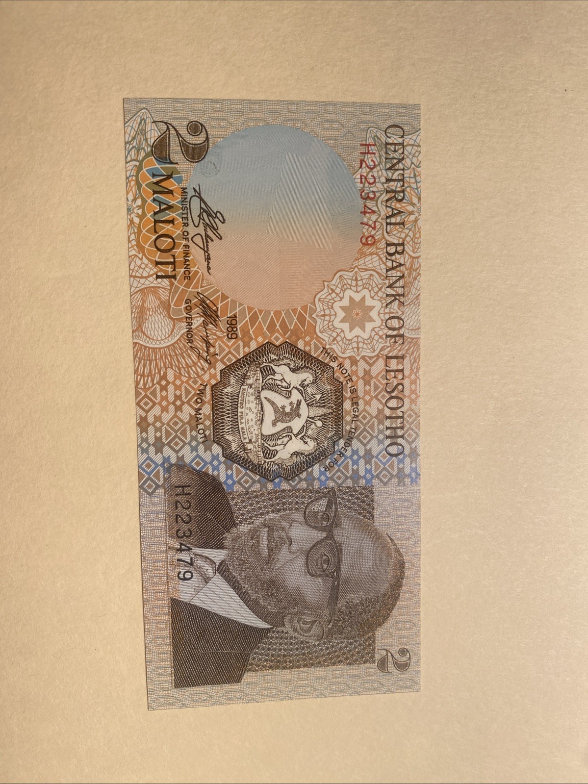 Lesotho 1989 2 Maloti Uncirculated Free Shipping