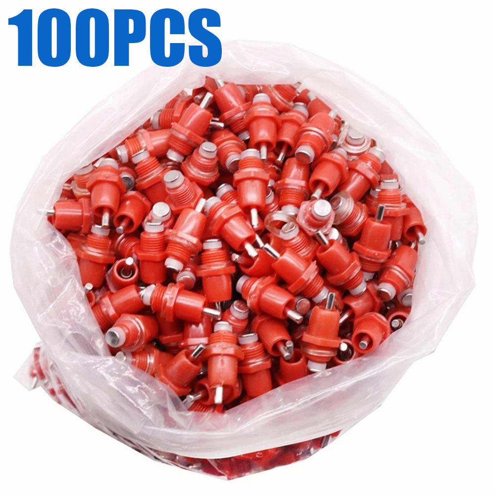 10/100PCS Chicken Water Nipples Bird Drink Water Chicks Quail Hen Poultry
